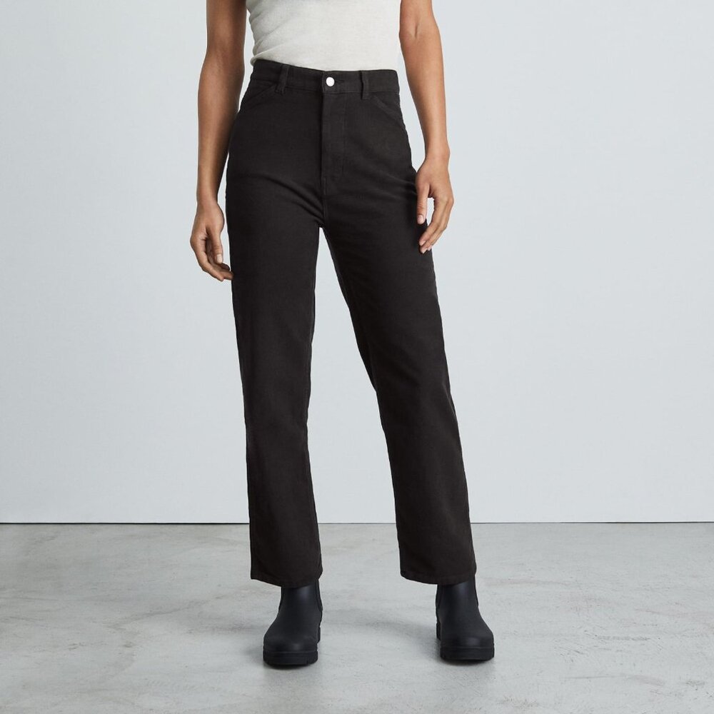 Everlane The Moleskin Way-High Pant Black Base - Size 12